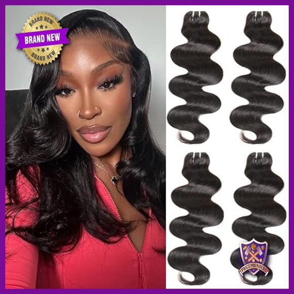 4 Bundles 16-18 Inch Brazilian Human Hair Body Wave Extensions main image 5